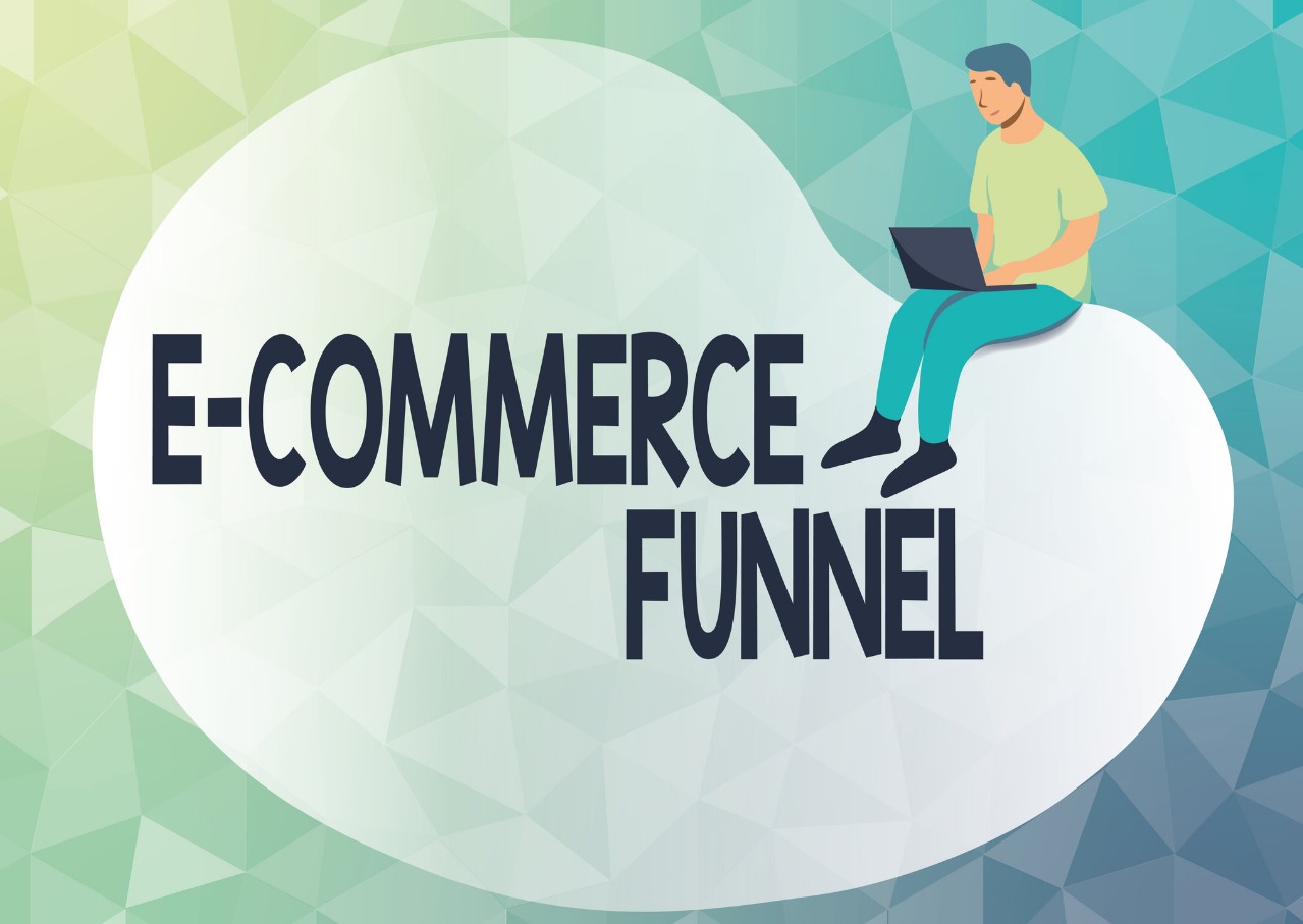 Online Marketing Funnel Online marketing funnel showing the path toward a website conversion