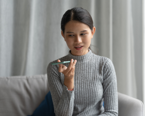 Mobile visitor using voice input while testing a website contact path